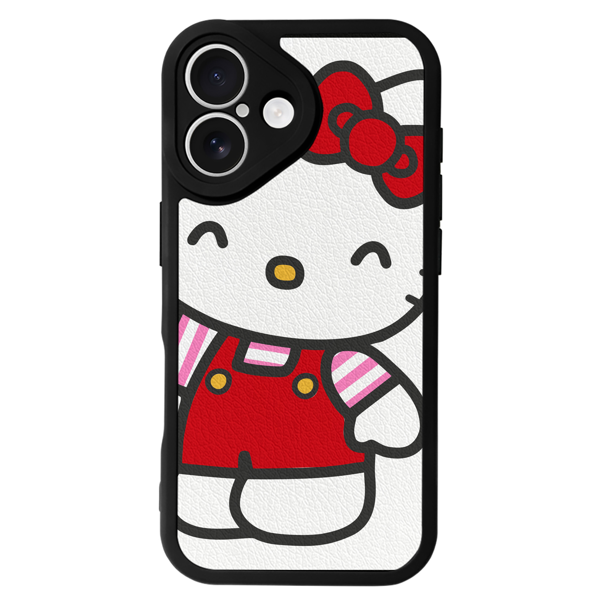 （画像用） Hello Kitty ハローキティ 【iPhone 16シリーズ対応】シリコンスマホケース（レザー調） 材質：シリコン